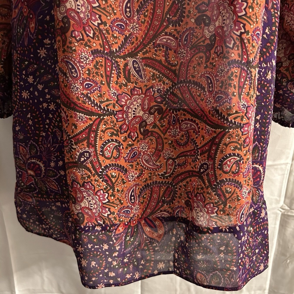New Medium Chaps Paisley Multi Top #1918*8 - Picture 6 of 7
